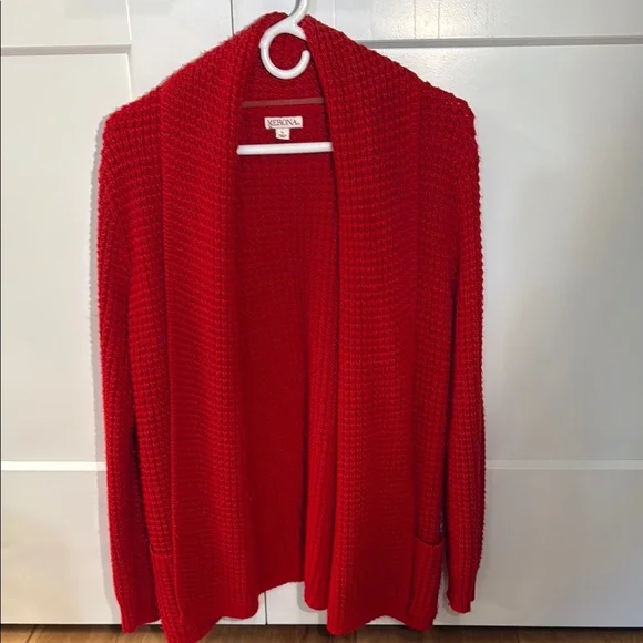 Merona Long Sleeve Sweater. Oversized. Large. Red - Picture 1 of 6